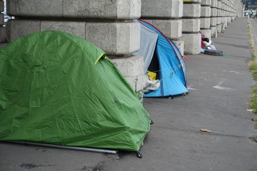 tents on street