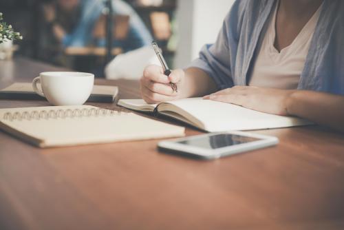 person studying